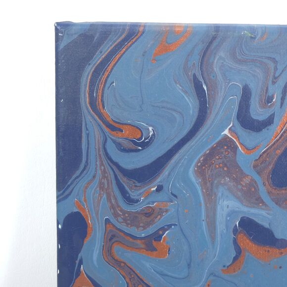 Oil on Canvas Hand Painted Psychedelic Abstract Geometric 8" x 10" Simplicity - Picture 2 of 7